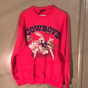 Vintage looney tunes cowboys sweater